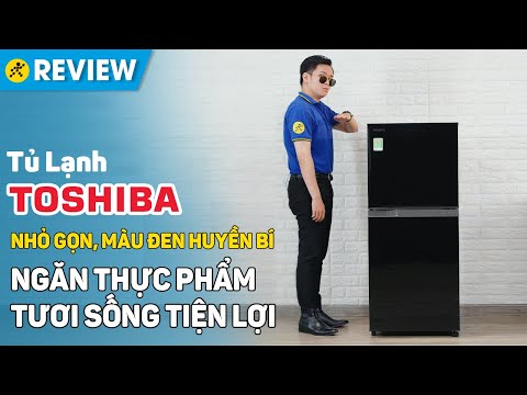 Tủ lạnh Toshiba 180L: Màu đen huyền bí, ngăn thực phẩm tươi sống (GR-B22VU UKG) • Điện máy XANH
