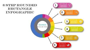 Create 6 Step ROUNDED RECTANGLE Infographic🔥🔥|Powerpoint Infographics|Slide design|One Click