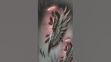 Dagger wing tattoo design | Procreate drawing