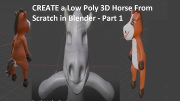 CREATE a Low Poly 3D Horse From Scratch in Blender - Horse 3D Part-1 Step by Step Tutorial Beginners