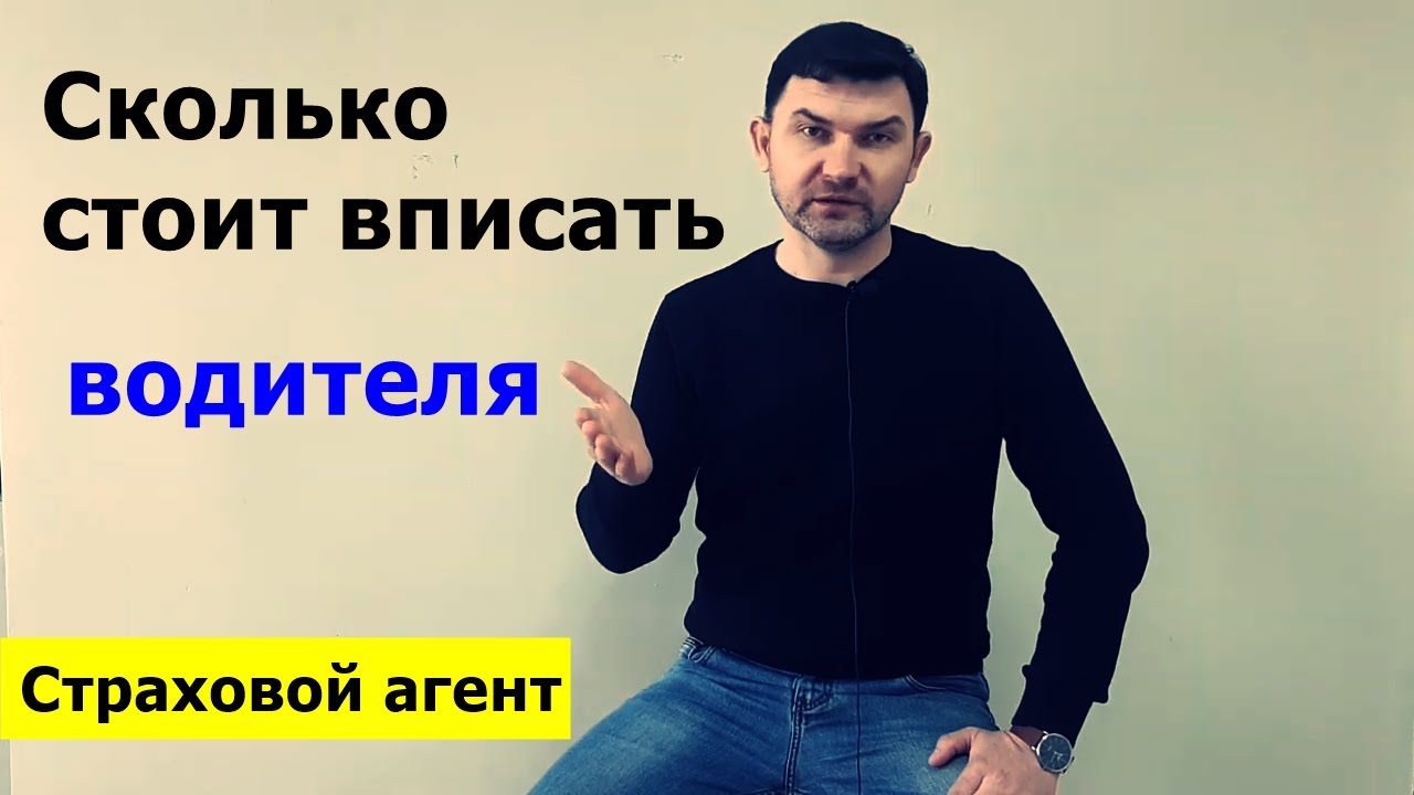 Сколько стоит вписать водителя в полис ОСАГО? / Страховой агент