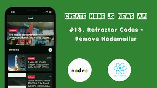 Refractor Backend Codes - Remove Nodemailer || News App API using Node Js, Express Js screenshot 1
