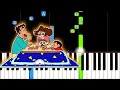 Shinchan family background music  piano tutorial