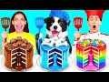 自分 vs おばあちゃんの料理チャレンジ 犬と | 食用の戦い