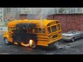 School bus burnout ends in flames