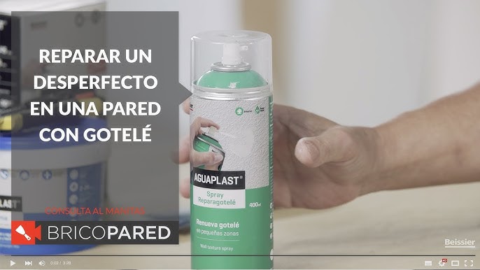 Reparar gotelé o estucado con spray (Bricocrack) 