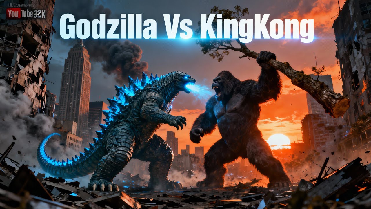 🔥Godzilla vs King Kong Final Battle – Mega Destruction Fight | Ultra Realistic 4K