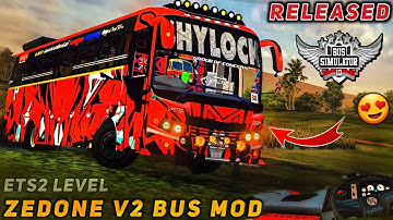 download ZEDONE V2 TOURIST BUS MOD for bus simulator indonesia | BUSSID V3.7.1 | #bussidmods