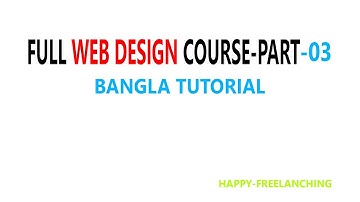 web-design Bangla tutorial -part-03 table,nested table