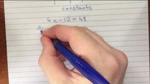 Solving for x in ax + b = c