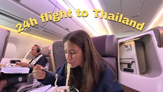 I took an 24hour flight to Thailand | Vlog