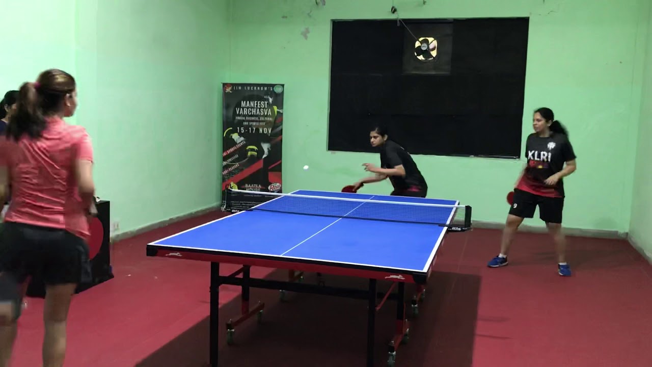XLRI vs IIM Calcutta Table Tennis women doubles YouTube