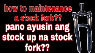 how to fix a stuckup fork??pano ayusin ang stockup na stock fork ng trinx,foxter,rhino,viper,phantom