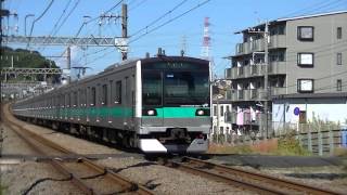 E233-2000マト7編成 小田急多摩線試運転 栗平駅通過