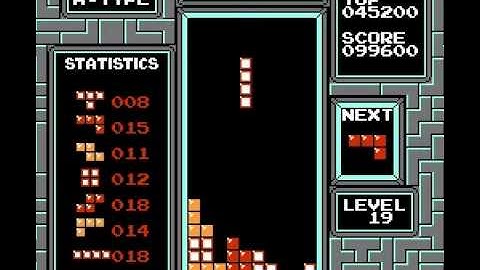 NES Tetris: 187,600pts at Level 19