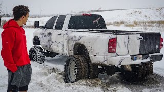 USELESS Lifted Cummins Dually Gets BURIED!