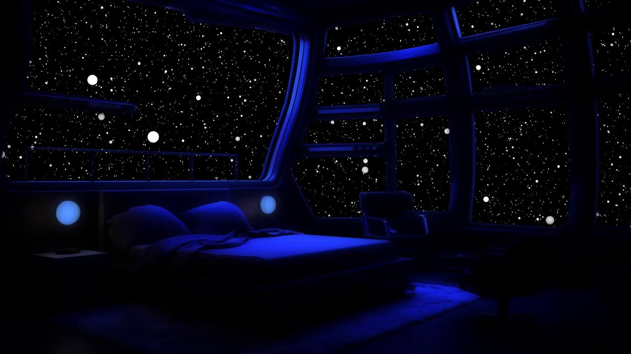 Starry Space & Night Sounds | Sleep Better with Ambient Sounds, Dark ...