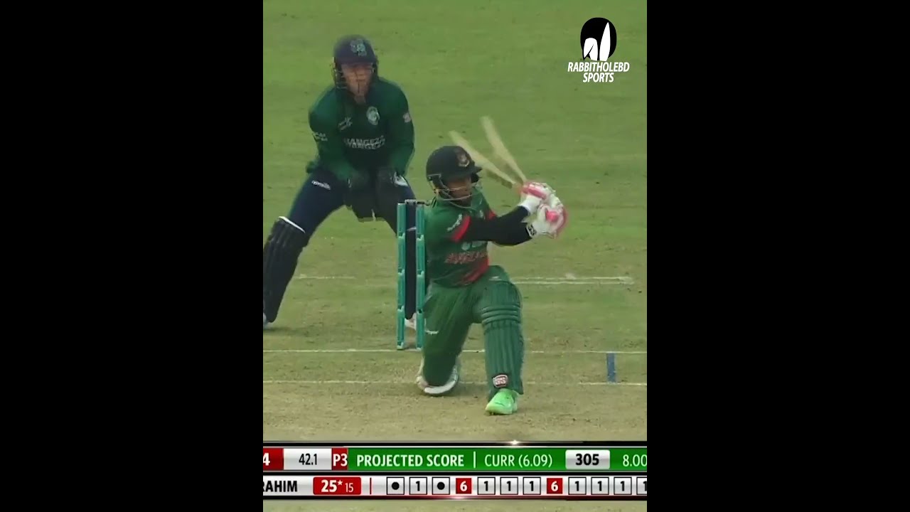 Mushfiqur Rahims 44 Runs Against Ireland #RabbitholeBD #rabbitholebd #banvsire #mushfiqur_rahim