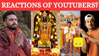 ??YouTubers REACTS on Ram Mandir Pran Pratishtha Ceremony, Elvish Yadav, Carryminati, Flying Beast