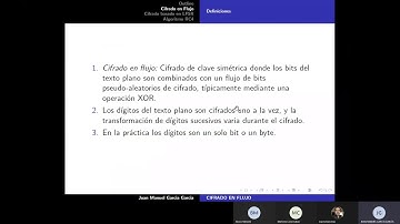 Criptografía - Sesión 2, Parte 1 - Cifrado en Flujo