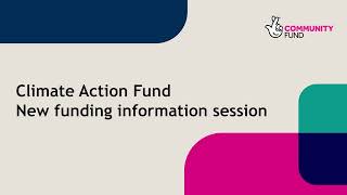 Climate Action Fund - Our Shared Future webinar (English)