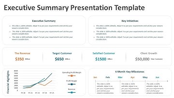 Executive Summary Presentation Template | Kridha Graphics