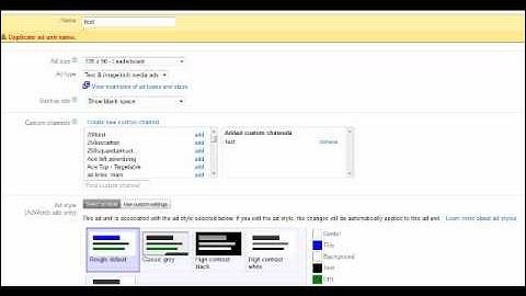 How to create Google AdSense Custom Channels