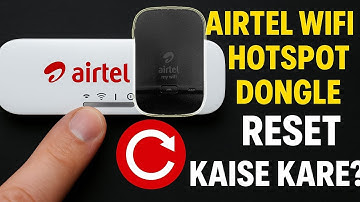 How to reset Airtel My wifi hotspot dongle in Hindi | Airtel wifi dongle ko reset kaise kare