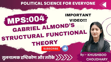 Gabriel Almond Structural Functional Theory I MPS-004 Unit-2 (2) Comparative Approaches & Methods
