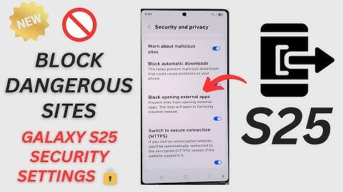 ⚠️ How to Turn On/Off Warn About Malicious Sites | Galaxy S25/S25+/Ultra 🔒