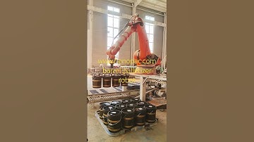 barrel palletizer robot pail palletizing robot bucket palletizingrobotic #barrelpalletizerrobot
