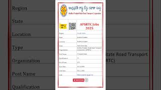 APSRTC ITI Apprentices Recruitment 2025 | 277 Huge Vacancies #shorts #freejobhelp