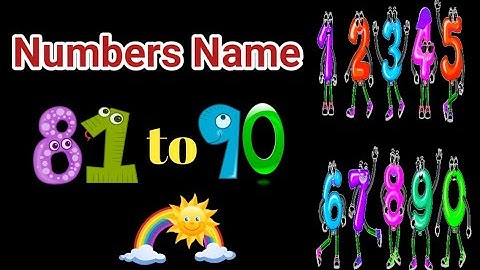 Number names | Number Names 81- 90 | Number spelling | Learn Numbers | Numbers 81 to 90