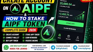 How to Create AIPF Account | how to stake AIPF