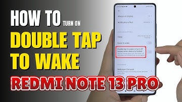 How to turn on Double Tap Screen On Off  Redmi Note 13 Pro
