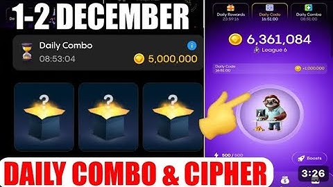 Gemz Daily Cipher & Combo 1 DECEMBER | Gemz Daily Code | 1 Gemz Daily Combo GemzCipher