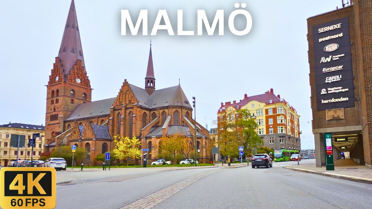 MALMÖ Sweden 🇸🇪 | Scenic City Driving Tour in 4K HDR🚗