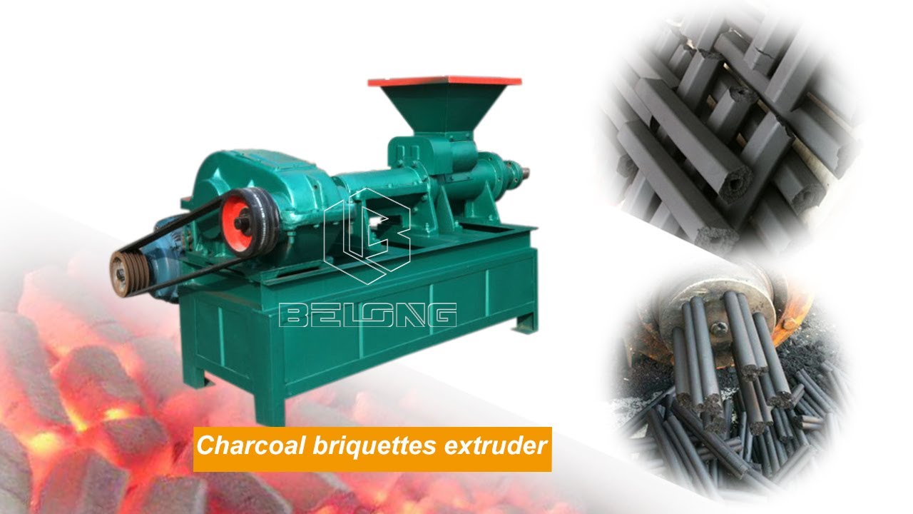 Hexagonal shape charcoal extruder machine Coal briquette press