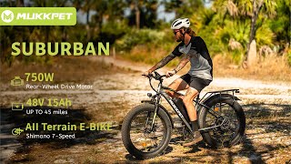 Mukkpet Suburban Fat Tire E-bike | 750W All Terrain