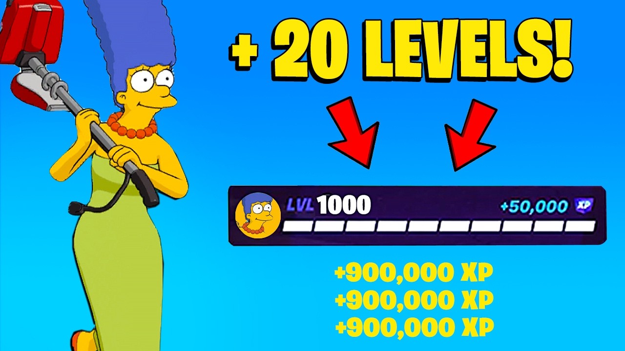 NEW BEST *NO TIMER* FORTNITE XP MAP to FARM & LEVEL UP FAST in SEASON SIMPSONS ! (850,000!)