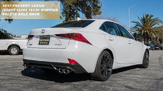 Extreme Online Store 17-20 Lexus IS200t IS300 IS350 Muffler Delete Axle-Back With Factory Mid-Pipe