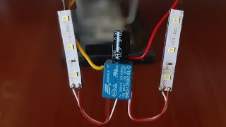 فكرة مذهلة بإستعمال الرليه LED flasher circuit Very Easy
