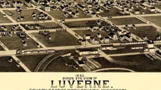 Luverne Minnesota 1883 Panoramic Bird's Eye View Map 6316