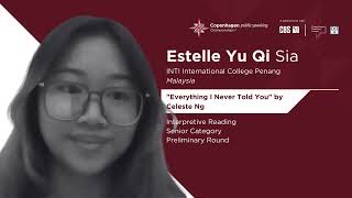 2026 Copenhagen PS Interpretive Reading Senior Preliminary Round | Estelle Yu Qi Sia