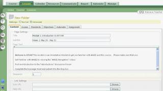 Add Folder with Contextual Headers in ANGEL