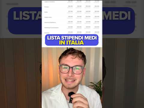 Lista REALE DEGLI STIPENDI MEDI IN ITALIA #stipendio #finance #money #salary