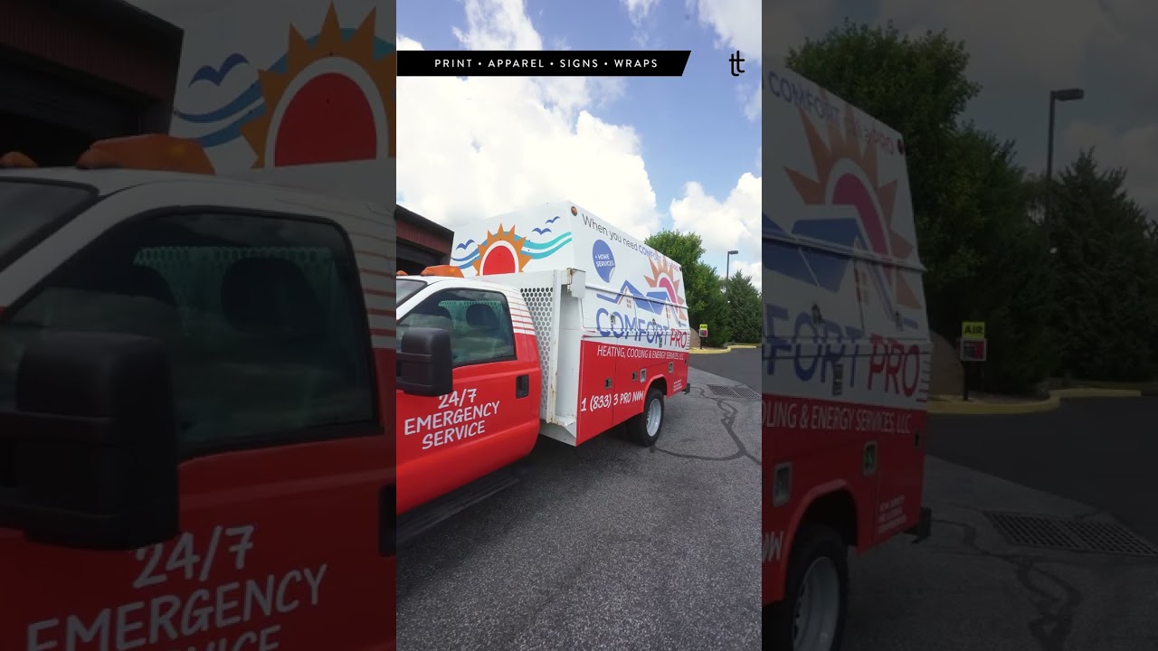 Full Wrap On Comfort Pro's Utility Truck