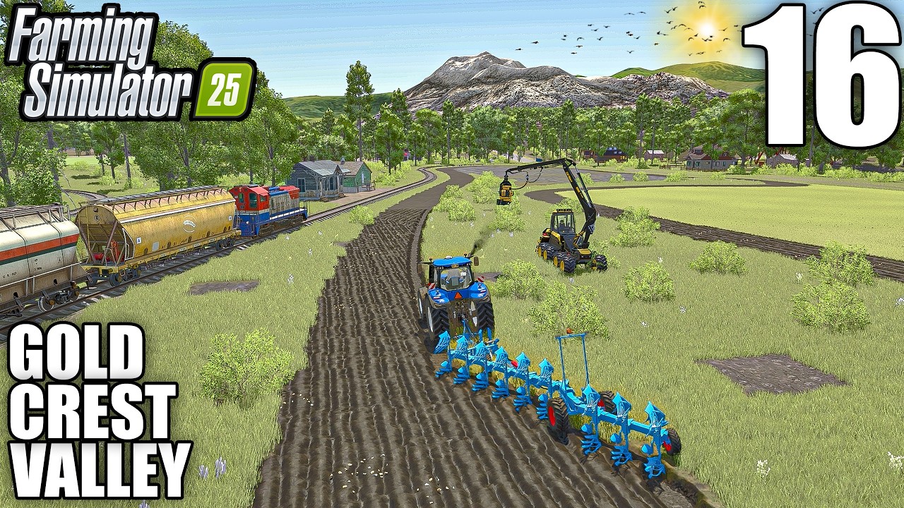 Creating NEW FIELDS next to TRAIN | Gold Crest Valley 3.0 | Episode #16 | Farming Simulator 25
