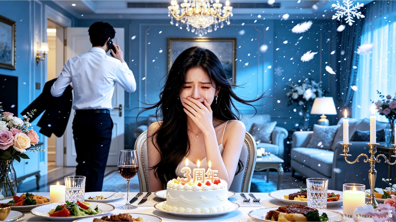 三週年紀念日，他棄我奔向白月光