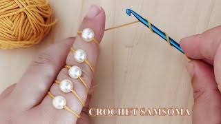 ماذا تظنون اني صنعت باستخدام 5 من الخرز مع فن الكروشيه /  Crochet With Beads / Crochet with pearls